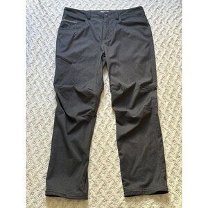 Royal Robbins Mens Active Traveler Charcoal Gray Fit Hiking Cargo Pants 36/30 WL